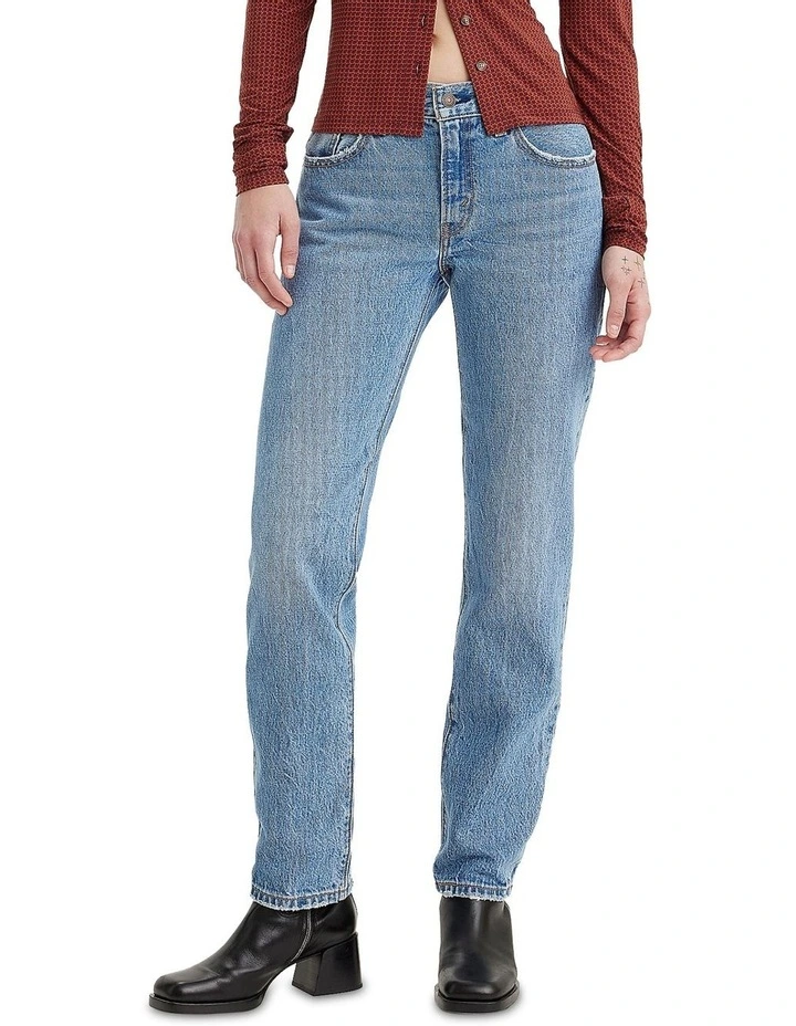 Middy Straight Jeans in Blue
