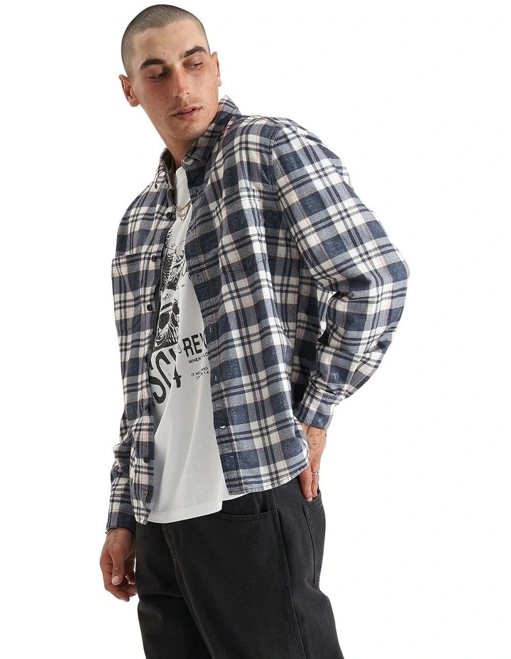 Rossmoor Casual Long Sleeve Shirt in Dusty Rose/Caramel