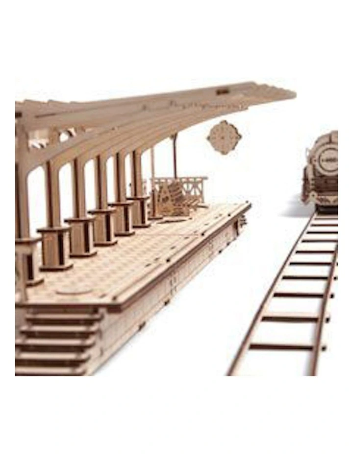 Railway Platform 196 Piece Wooden 3D Puzzle Gift Set
