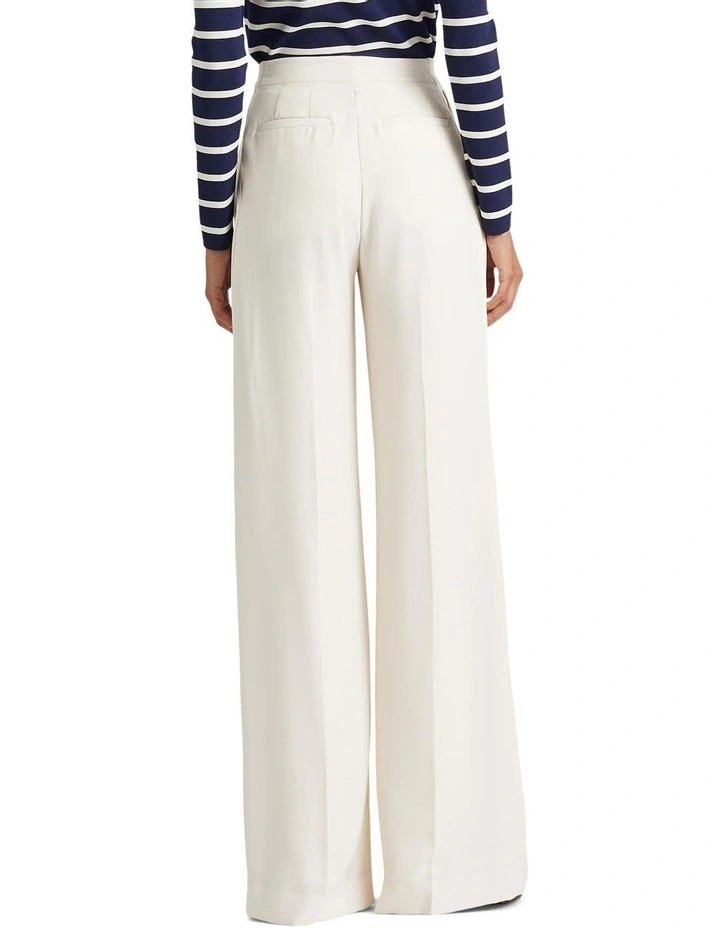Pleated Georgette Wide-Leg Pant
