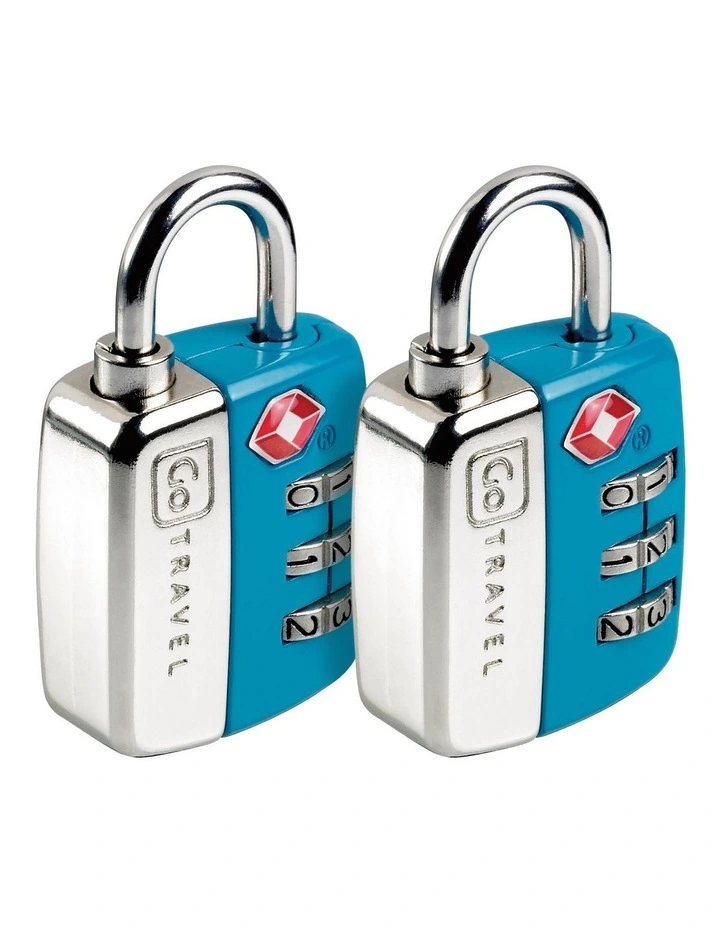 TSA Combi Padlock Twin Pack in Assorted