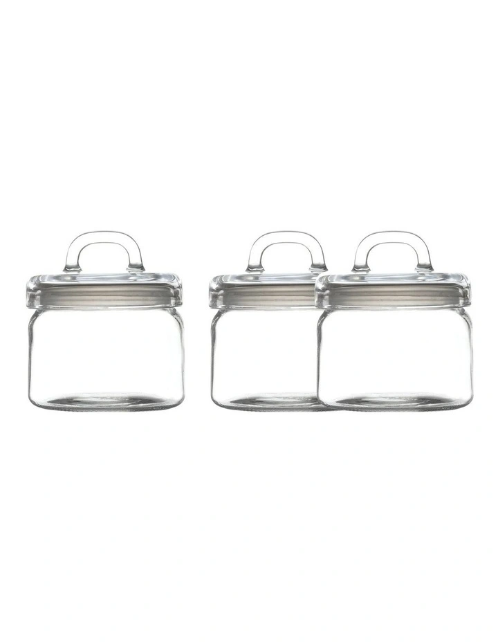 Refresh 750ml 3pc Gift Boxed Canister Set Clear