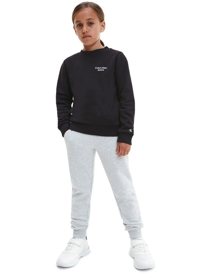 Stack Logo Sweatshirt in Black