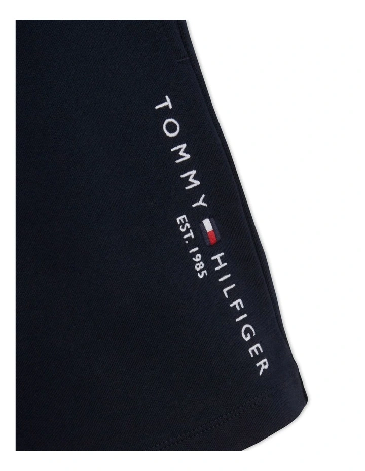 Boys 3-7 Essential Organic Cotton Logo Shorts in Blue