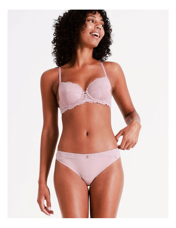 Harlow Lace Bikini Brief in Dusty Pink