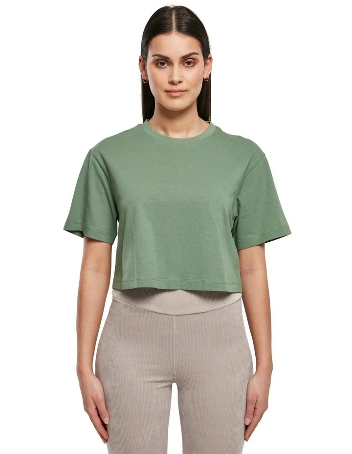 Short Oversized Tee in Salvia