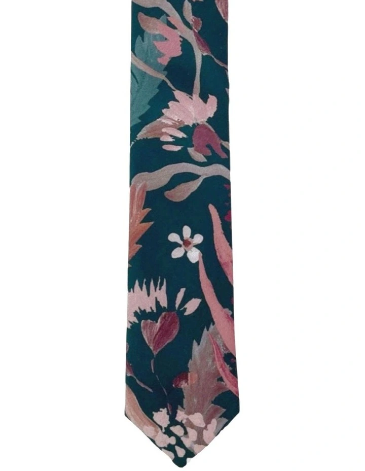 Blooms Tie Gift Set in Blue