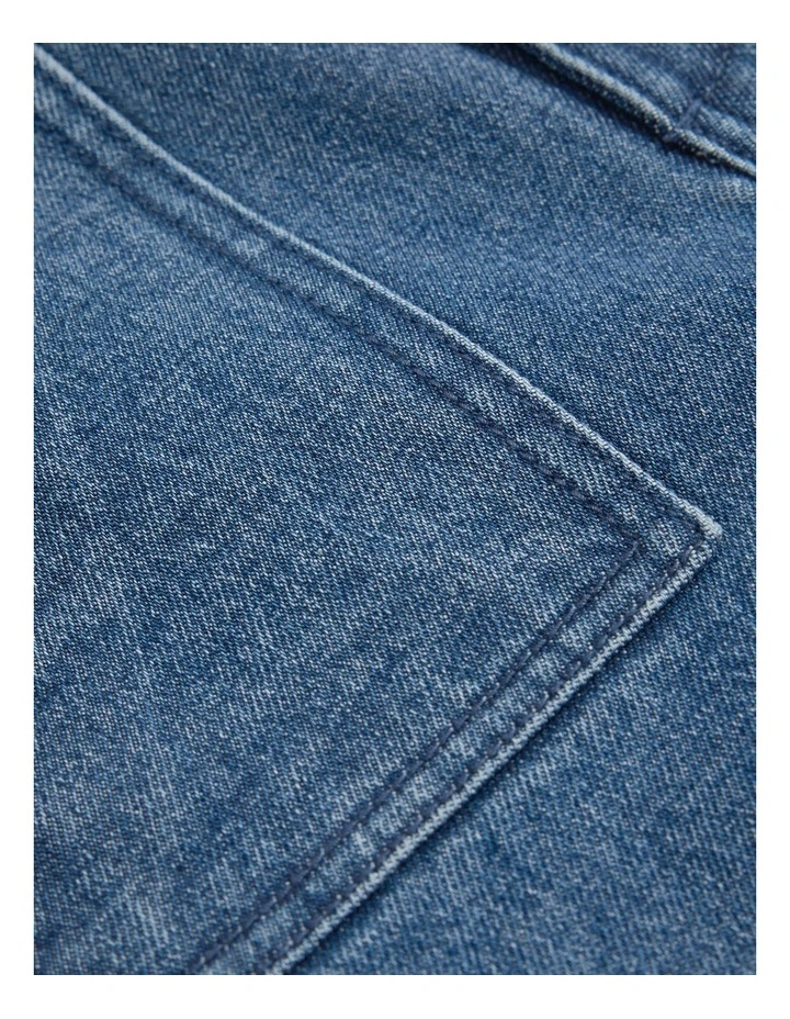 Denim Cargo Pant in Indigo