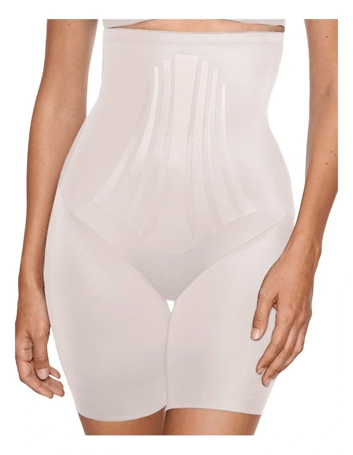 Extra High Waist Thigh Shaper in Warm Beige