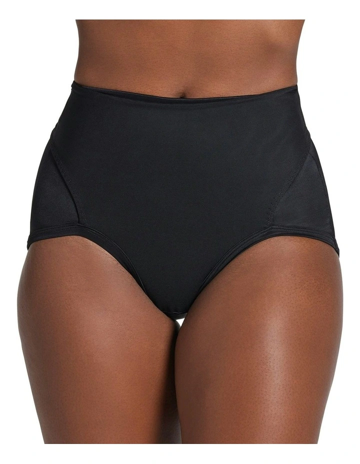 Firm Compression Adjustable Postpartum Belly Wrap Brief in Black