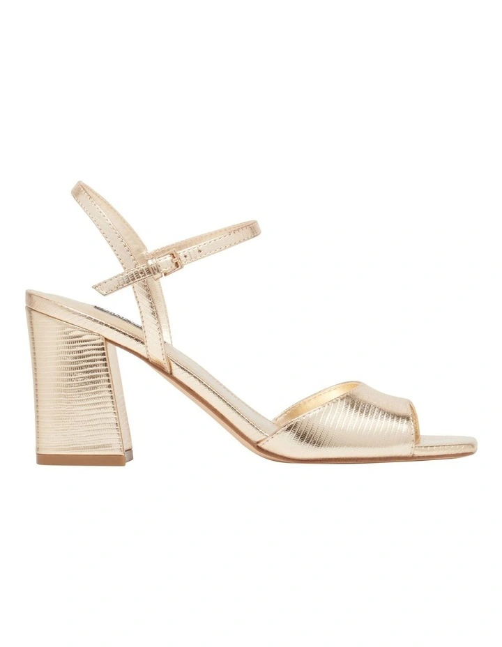 Cayluh Block Heel Sandal in Gold