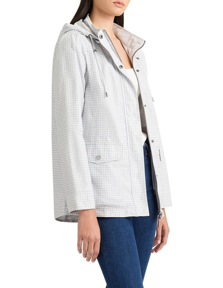 Camryn Reversible Anorak Jacket in Grey/White
