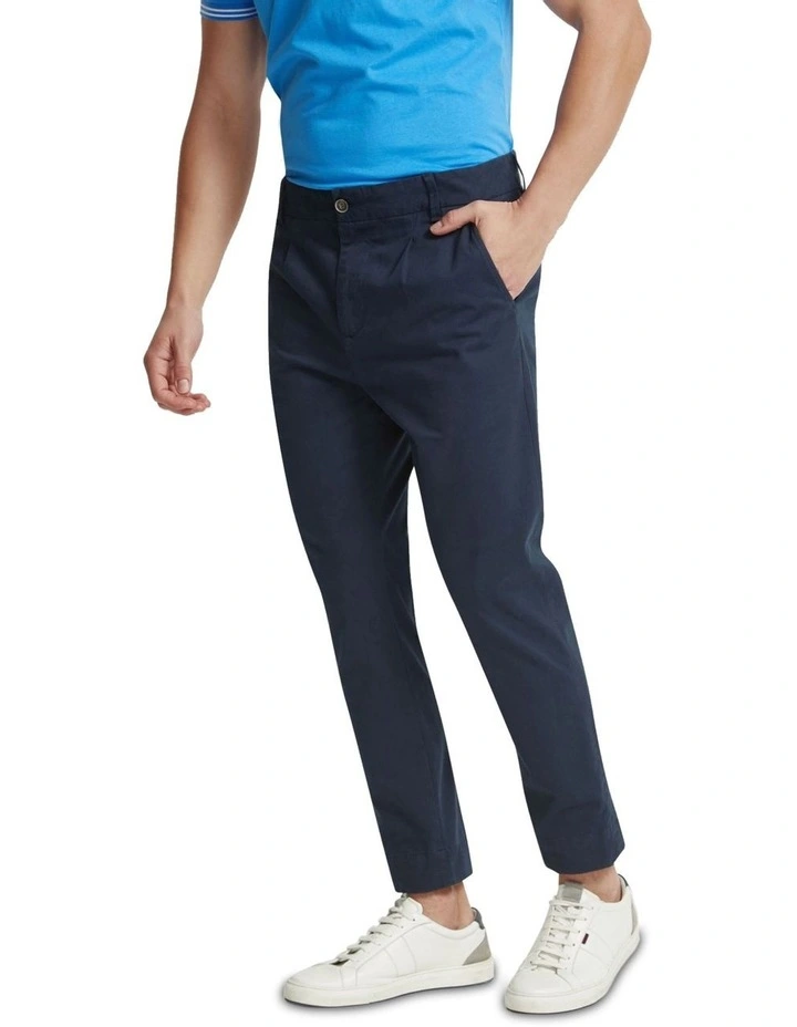 Ryan Organic Cotton Cuffed Chino in Ink
