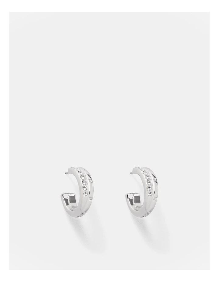 Circulate Hoop Earrings in Silver
