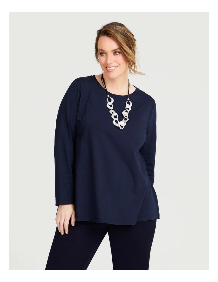 Wool Bamboo Top Navy