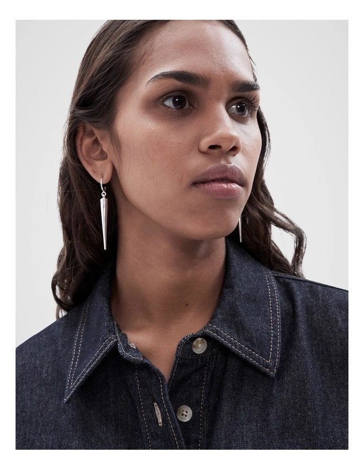 Drop Earrings in Silver