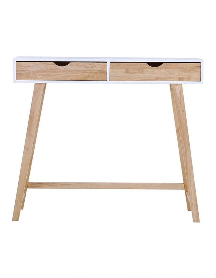 Arsenio Console Table 90cm in Natural/White