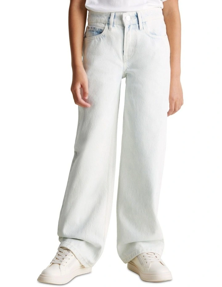 High Rise Wide Leg Jeans in Skylight Blue
