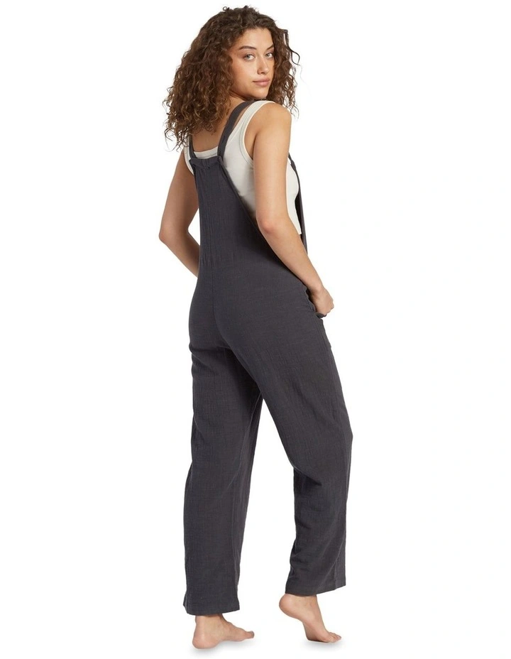 Pacific Time Overalls Jumpsuit in Black Sands