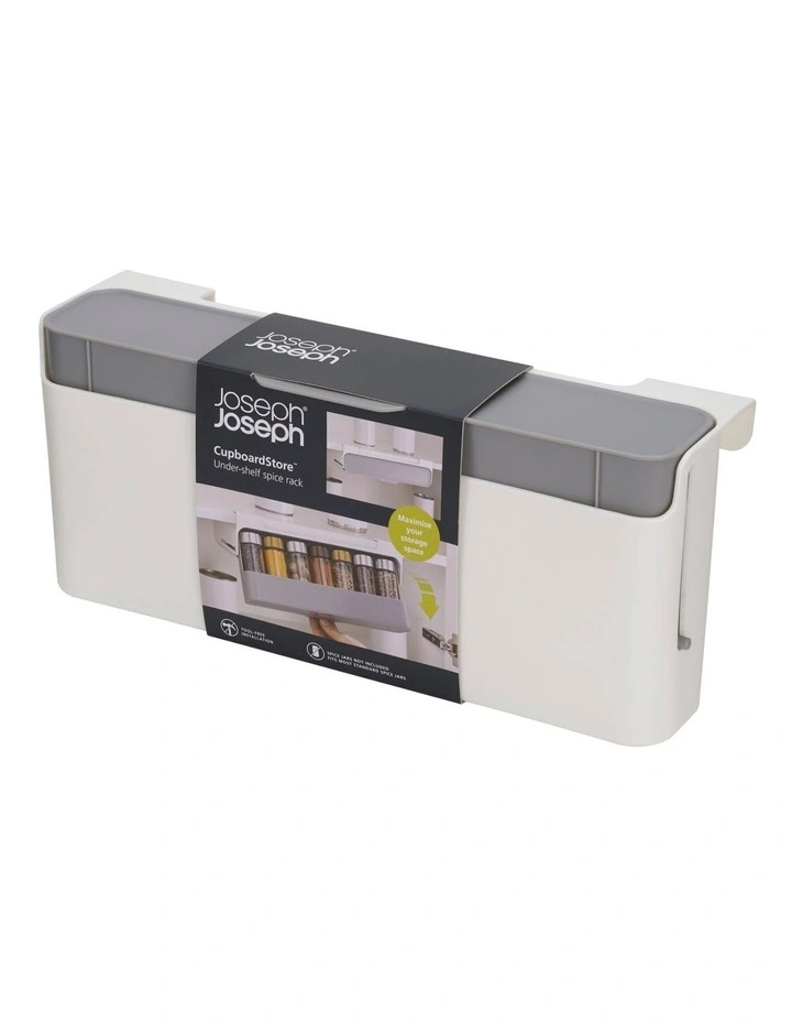 Cupboard Store Under-Shelf Spice Rack in Grey