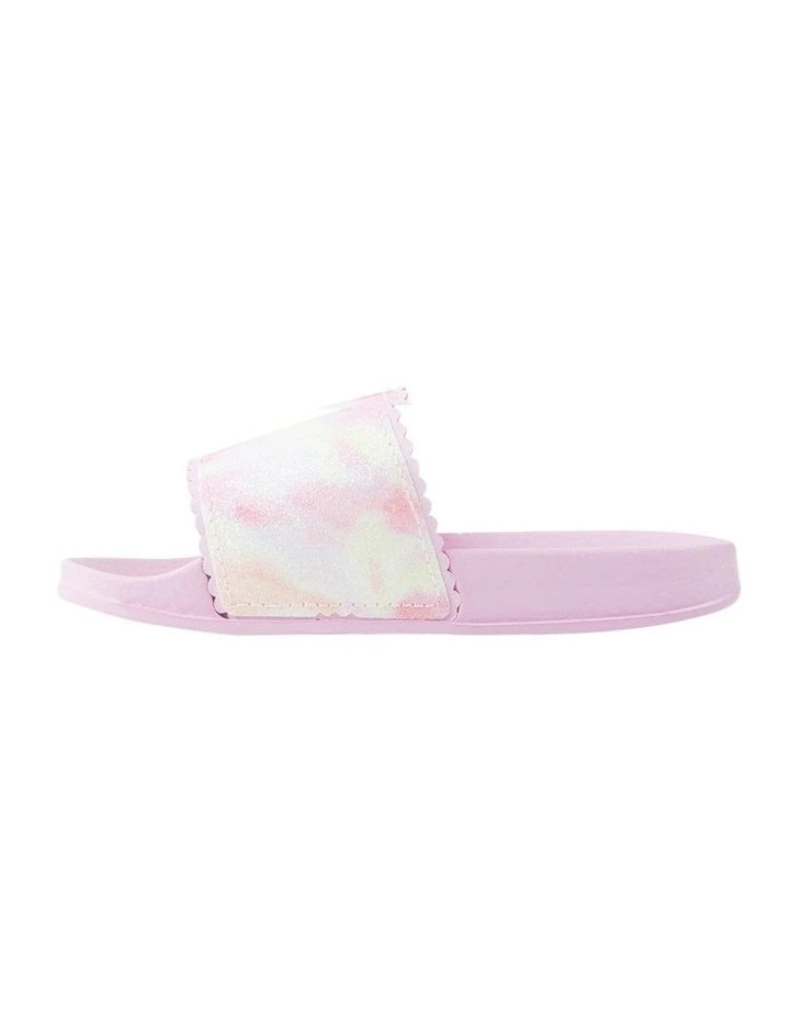 Kenna Swirl Slide Beach Sandals in Pink
