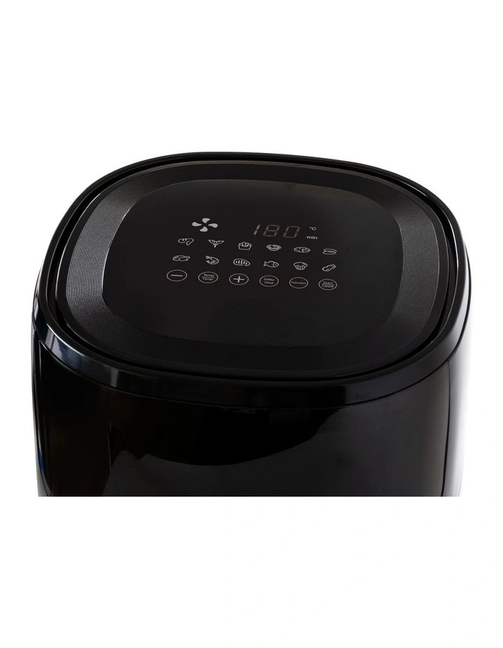 6L Digital Air Fryer with 1600W in Black
