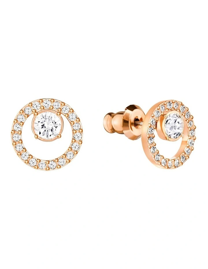 Creativity Stud Earrings Rose Gold-Tone Plated in White