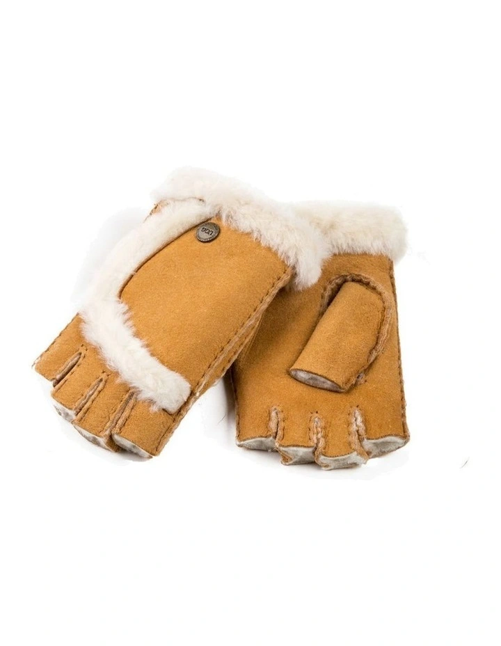 Fingerless Gloves in Chestnut