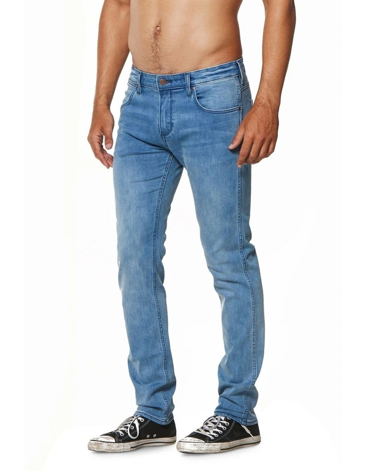 Stomper Low Rise Slim Tapered Jeans in Blue