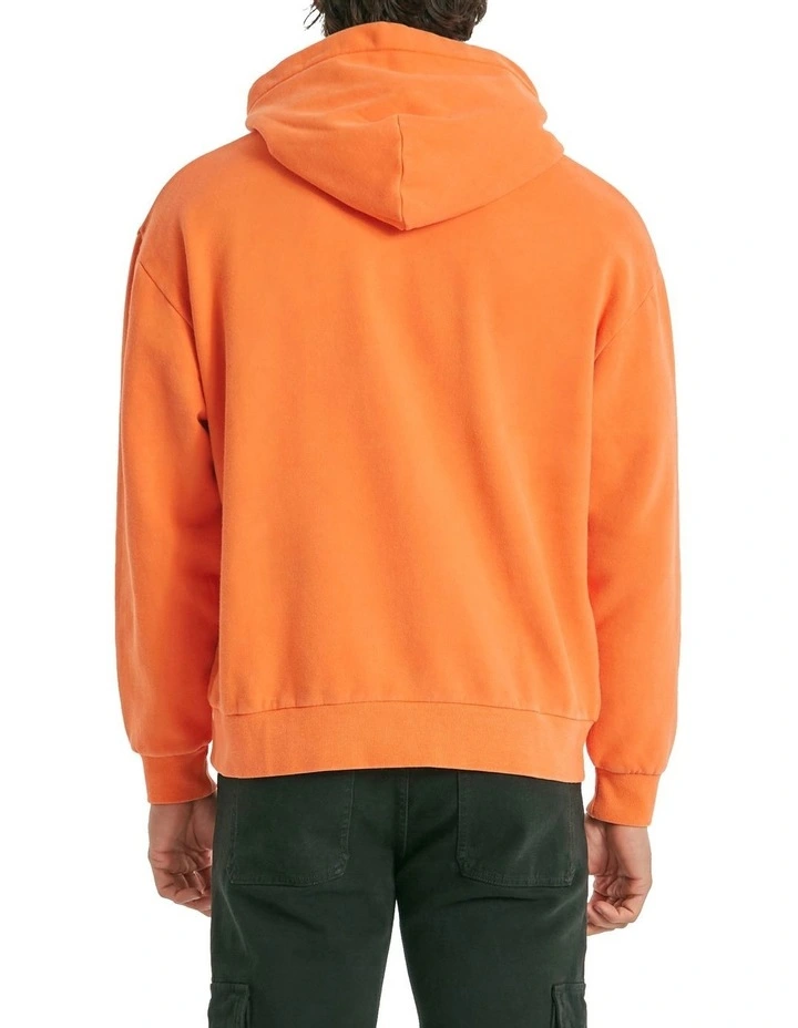 Eagle Grove Relaxed Hooded Sweater in Flame Orange