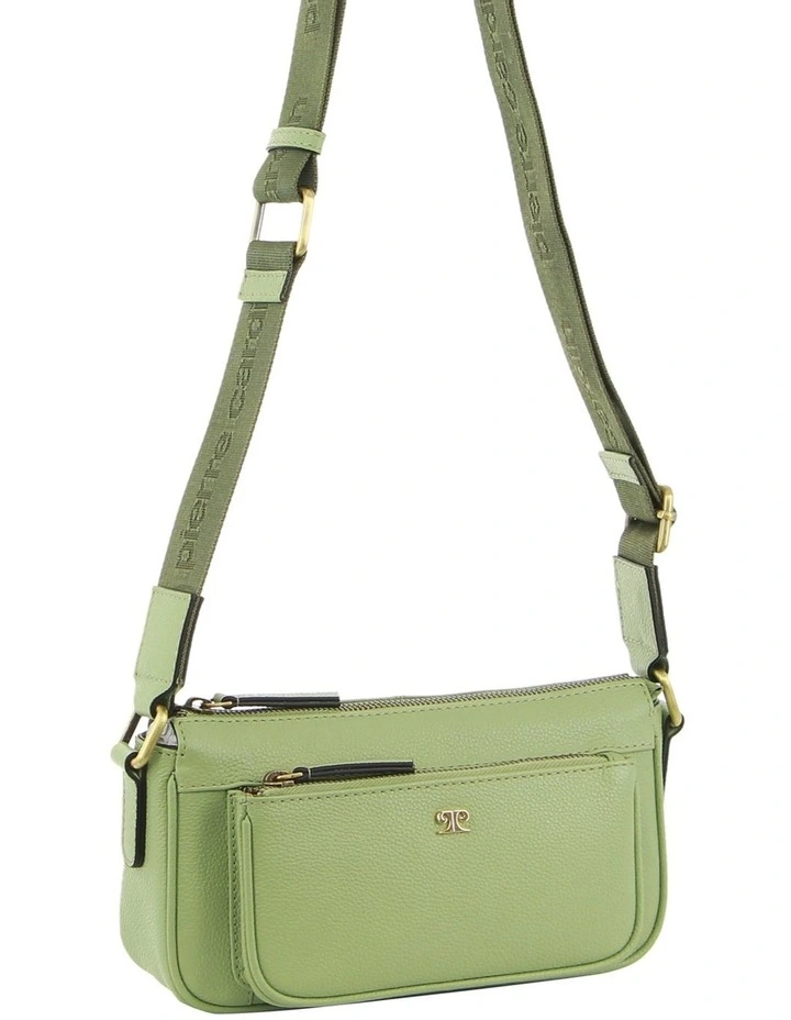 Leather Cross-Body Bag in Jade