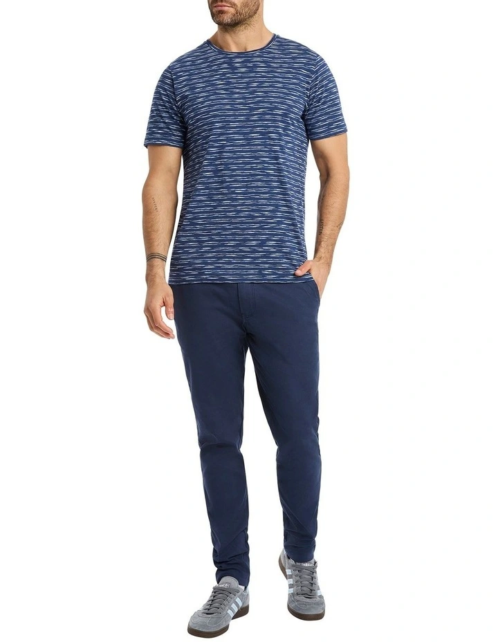 Sun Space Dye Tee in Navy Stripe