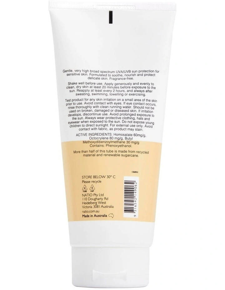Sensitive Skin Sunscreen SPF 50+ 200ml