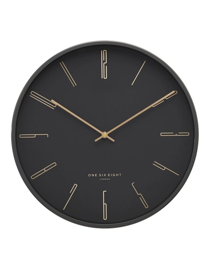 Maya 40Cm Charcoal Grey Silent Wall Clock