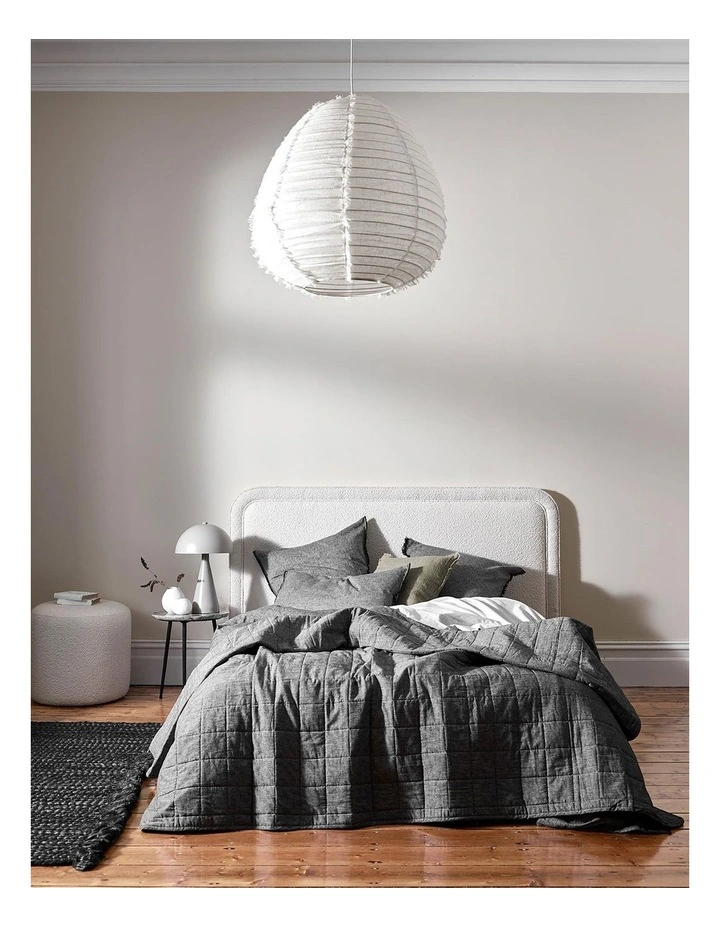 Chambray Coverlet in Smoke