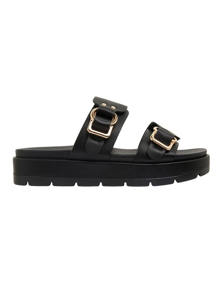 Fiction Black Smooth Sandals