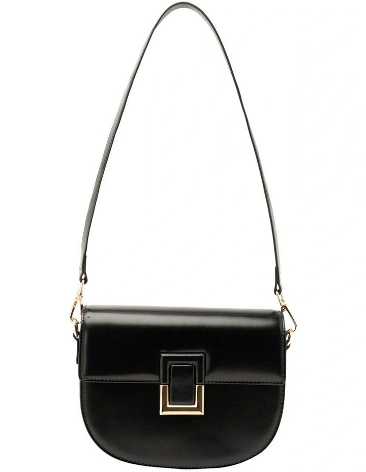 Victoria Leather Crossbody Bag in Black