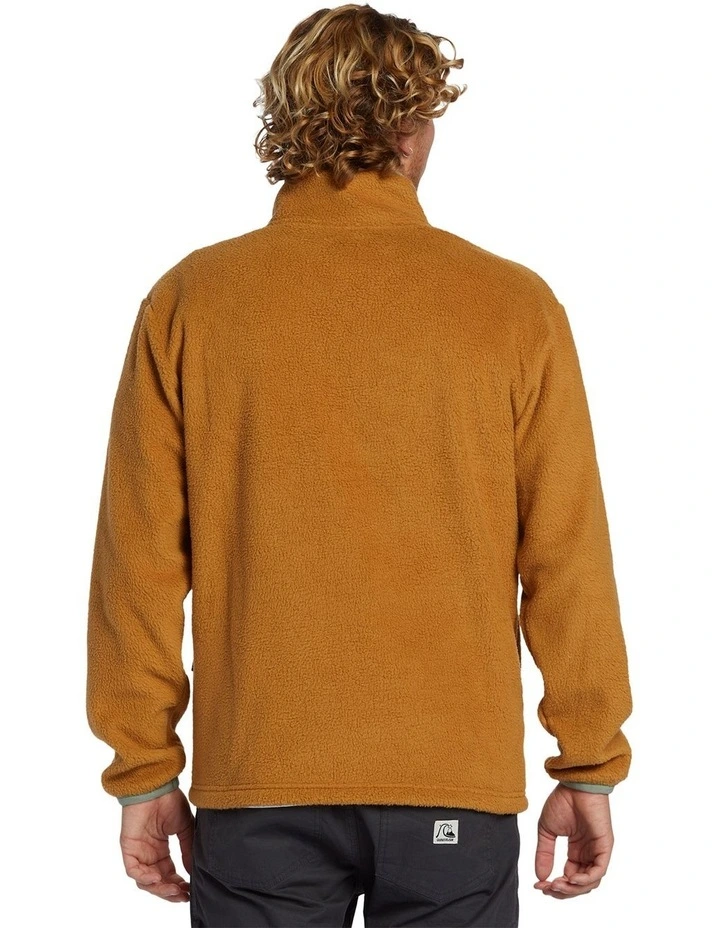 Clean Coast Zip-Up Sweatshirt in Bone Brown