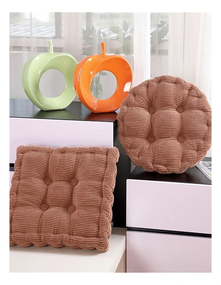 Round Cushion in Coffee