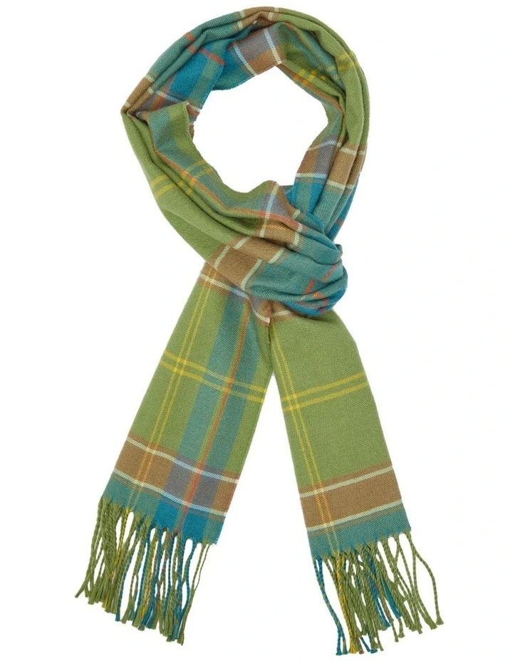 Madden Multi Check Scarf in Blue