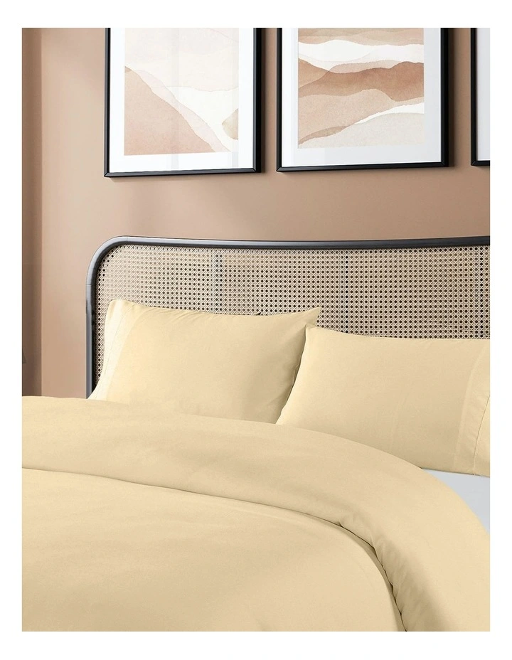 1000 Thread Count Bamboo Blended Queen Quilt Cover Set in Oatmeal