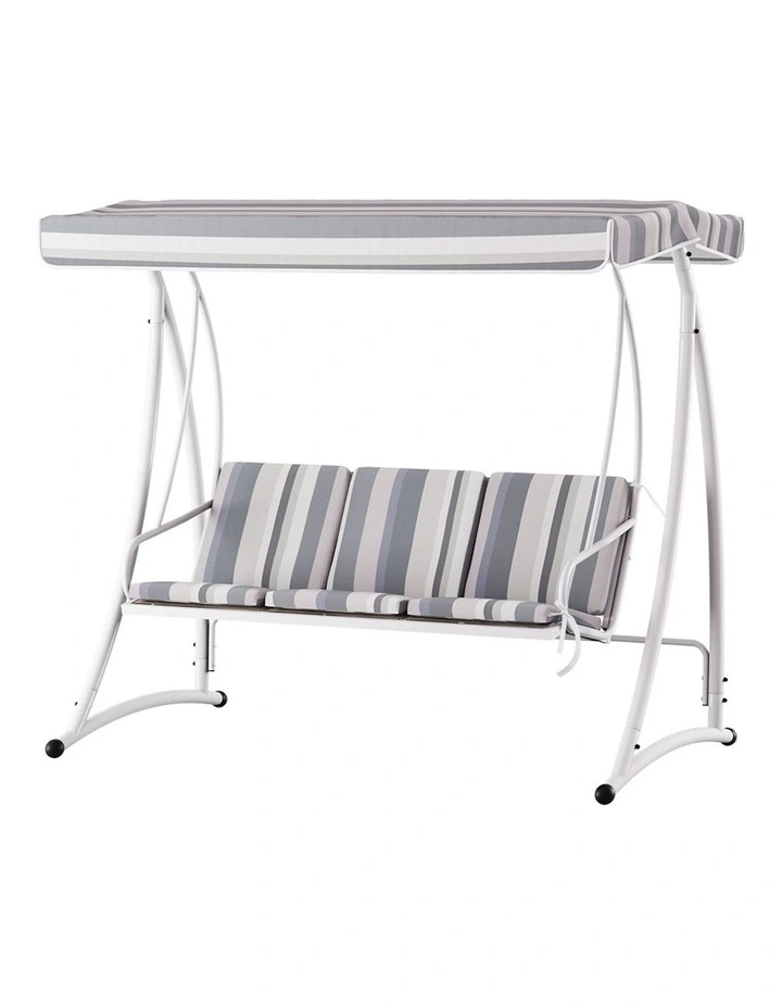 Swing Furniture Canopy Chair Bench 3 Seater in Grey