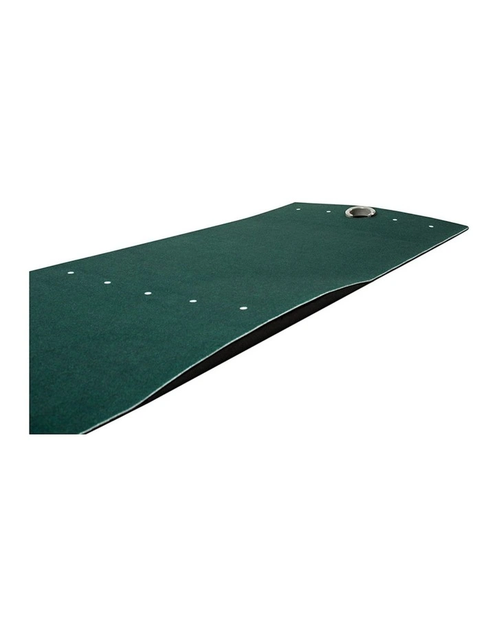 Vari-Break Golf Practice Training Mat with Putt Pocket in Green