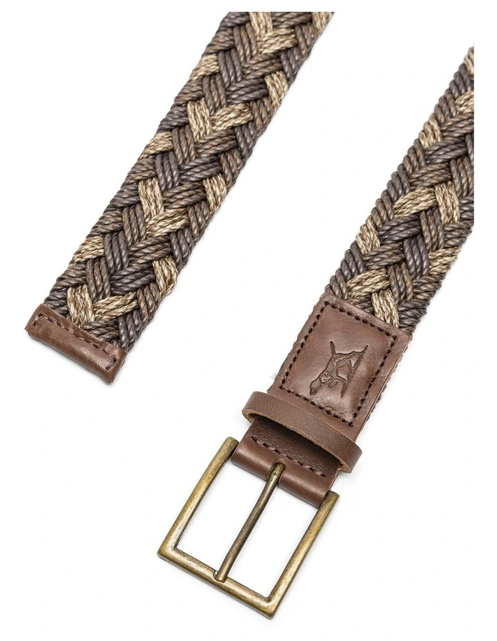 Thames Weave Belt in Coffee Multi