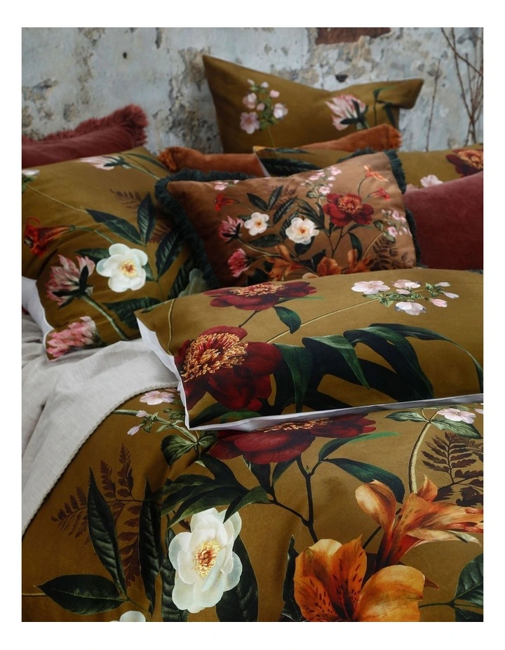 Isola Quilt Cover Set In Mustard