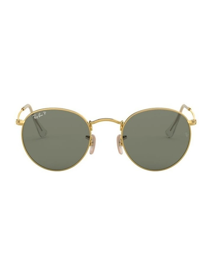 Round Metal Gold RB3447 Polarised Sunglasses