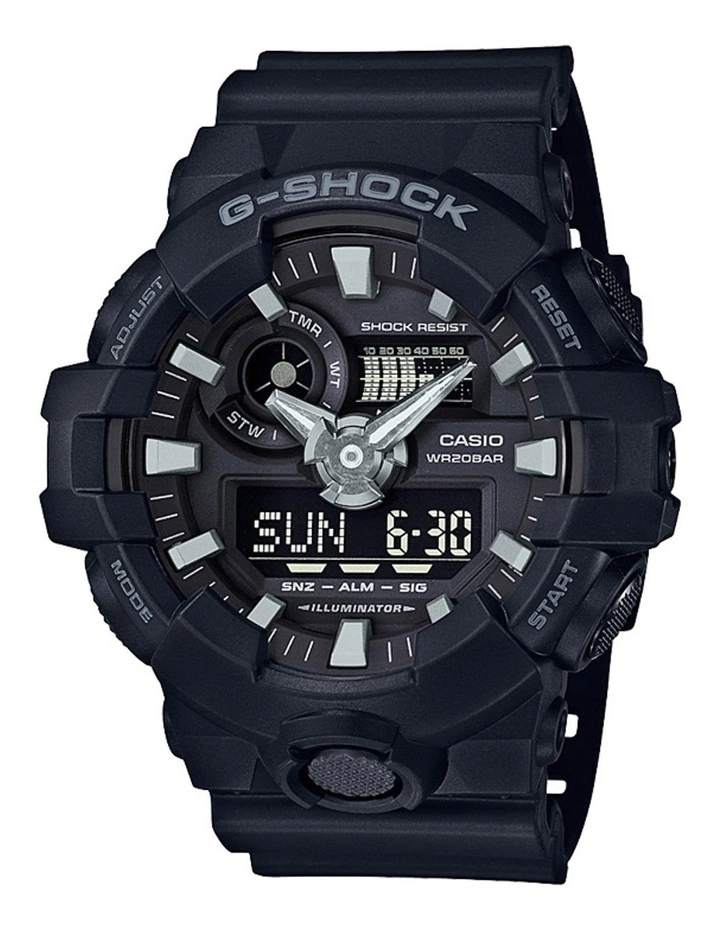 DUO GA700 1B Black Analogue Digital Watch