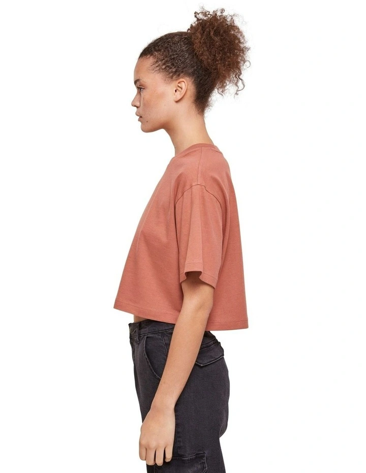 Short Oversized Tee in Terracotta