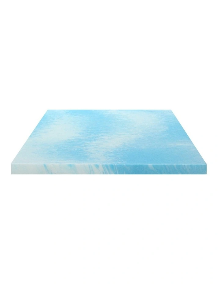 Double Memory Foam Mattress Topper 11 Zone 8cm in Blue