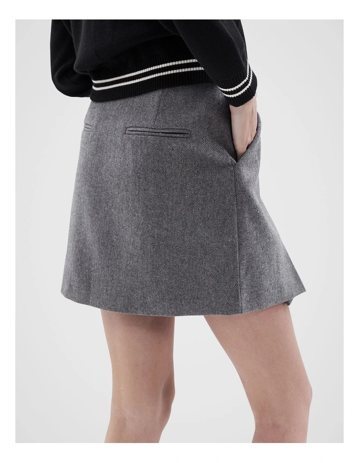 Pleat Skirt in Grey